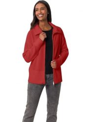 Heine Kardigan w kolorze czerwonym rozmiar: 40. Czerwone swetry Heine, bez wzorów, z bawełny, bez ramiączek. Za 109.52 zł.