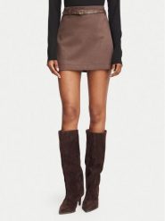 Guess Spódnica mini W6YD06 W2890 Brązowy Regular Fit. Brązowe spódnice Guess, m, z aplikacjami, z syntetyku, mini. Za 474.99 zł.