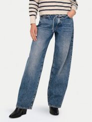 ONLY Jeansy Gianna 15347093 Niebieski Relaxed Fit. Niebieskie jeansy ONLY, bez wzorów, z bawełny. Za 249.99 zł.