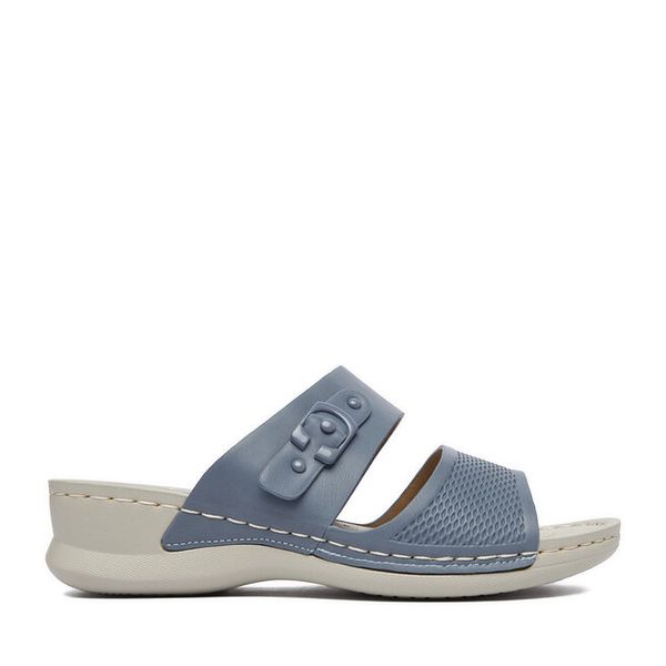 Klapki Clara Barson. Niebieskie klapki Clara Barson, bez wzorów, bez obcasa, bez zapięcia. Za 119.99 zł.