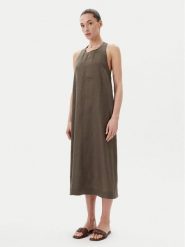 Max Mara Sukienka letnia Douglas 2516221018 Zielony Relaxed Fit. Zielone sukienki Max Mara, bez wzorów, ze lnu, bez kołnierzyka, bez ramiączek. Za 1,109.00 zł.