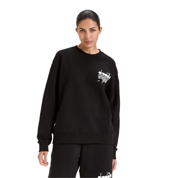 Bluza DIADORA SWEATSHIRT CREW MANIFESTO. Czerwone bluzy Diadora, s, bez wzorów, z bawełny, bez ramiączek, bez kaptura. Za 119.99 zł.