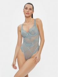 Hunkemöller Body Amanza 202762 Niebieski Sexy Straight Fit. Niebieskie body i gorsety Hunkemöller, bez wzorów, z syntetyku, bez ramiączek. Za 159.99 zł.