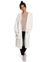 Be Wear Kardigan w kolorze kremowym rozmiar: S/M. Brązowe swetry Be Wear, m, bez wzorów, ze splotem, bez ramiączek. Za 162.87 zł.