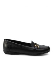 Geox Mokasyny D Annytah Moc A D84BMA 00043 C9997 Czarny. Czarne mokasyny Geox, bez wzorów, ze skóry. Za 319.99 zł.