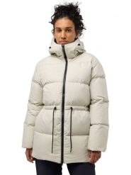 Jack Wolfskin Kurtka puchowa "Kirschallee" w kolorze kremowym rozmiar: L. Brązowe kurtki Jack Wolfskin, l, bez wzorów, z puchu, bez kaptura. Za 695.99 zł.