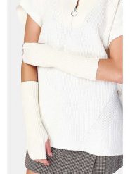 C& Jo Mitenki w kolorze kremowym rozmiar: onesize. Brązowe rękawiczki C& Jo, bez wzorów, z kaszmiru. Za 43.99 zł.