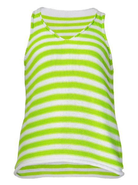 Fimfi Top w kolorze zielono-białym rozmiar: onesize. Zielone topy Fimfi, bez wzorów, z bawełny, bez kołnierzyka, bez ramiączek. Za 79.03 zł.