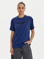 Hugo T-Shirt 50528585 Granatowy Regular Fit. Niebieskie t-shirty Hugo, m, bez wzorów, z bawełny, bez kołnierzyka, bez ramiączek. Za 199.99 zł.