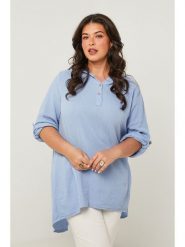 Curvy Lady Tunika w kolorze błękitnym rozmiar: 48/50. Niebieskie tuniki Curvy Lady, bez wzorów, klasyczne, bez kołnierzyka, bez ramiączek. Za 127.95 zł.