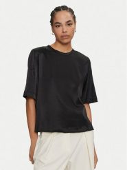ACCESS FASHION Bluzka 44-2102-425 Czarny Relaxed Fit. Czarne bluzki ACCESS FASHION, m, bez wzorów, z wiskozy, bez kołnierzyka, bez ramiączek. Za 169.99 zł.