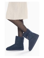 ISLAND BOOT Botki zimowe "Kinsac" w kolorze granatowym rozmiar: 40. Niebieskie botki Island Boot, bez wzorów, z materiału, bez obcasa, bez zapięcia. Za 181.42 zł.
