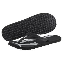 Klapki Epic Flip v2 PUMA Black White. Białe japonki Puma, bez wzorów, z materiału, sportowe, bez obcasa, bez zapięcia. Za 107.17 zł.