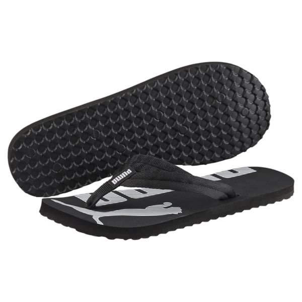 Klapki Epic Flip v2 PUMA Black White. Białe japonki Puma, bez wzorów, z materiału, sportowe, bez obcasa, bez zapięcia. Za 107.17 zł.