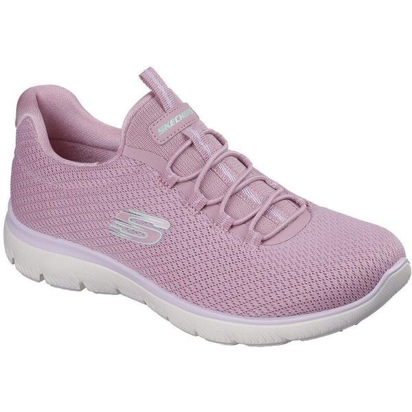 Buty sportowe damskie Skechers Summits summer Blush. Czerwone buty sportowe lifestyle Skechers, bez wzorów, sportowe, bez zapięcia. Za 390.00 zł.