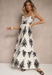 Czarna Rozkloszowana Sukienka z Wiskozy w Stylu Boho Terazi. Czarne sukienki Renee, na co dzień, m, bez wzorów, z wiskozy, boho, bez kołnierzyka, bez ramiączek, maxi, proste. W wyprzedaży za 55.99 zł.
