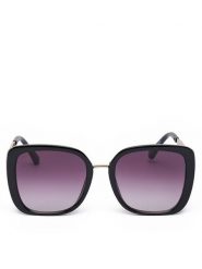 JENNY Okulary przeciwsłoneczne 4WF-025-SS25 Czarny. Czarne okulary przeciwsłoneczne Jenny, bez wzorów, z tworzywa sztucznego, plastikowe. Za 39.99 zł.
