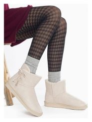 ISLAND BOOT Botki zimowe "Cullen" w kolorze kremowym rozmiar: 38. Brązowe botki Island Boot, bez wzorów, z materiału, bez obcasa, bez zapięcia. Za 122.96 zł.