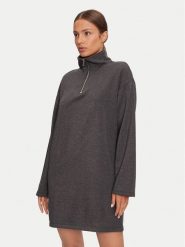 Pieces Sukienka dzianinowa 17152929 Szary Loose Fit. Szare sukienki Pieces, s, bez wzorów, z dzianiny, bez kołnierzyka, bez ramiączek. Za 79.99 zł.