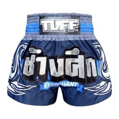 Spodenki treningowe TUFF Blue War Elephant. Czarne szorty sportowe TUFF, bez wzorów. Za 149.00 zł.