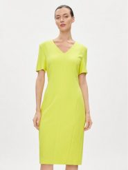 Boss Sukienka codzienna Damaisa 50490044 Żółty Slim Fit. Żółte sukienki Boss, na co dzień, bez wzorów, z wiskozy, bez kołnierzyka, bez ramiączek, proste. Za 1,009.00 zł.