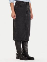 Levi's® Spódnica jeansowa 001VH-0004 Czarny Regular Fit. Czarne spódnice s, bez wzorów, z bawełny. Za 269.99 zł.