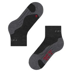 Krótkie skarpety damskie Falke TK2 Explore. Szare skarpetki Falke, bez wzorów, z elastanu. Za 156.50 zł.