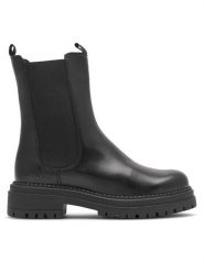 Lasocki Botki RST-WHETHER-02 Czarny. Czarne botki Lasocki, bez wzorów, z materiału, bez obcasa, na płaskiej podeszwie, bez zapięcia. Za 259.99 zł.