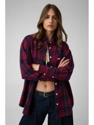 Guess Jeans Top 178963 Czerwony. Czerwone topy Guess Jeans, s, z aplikacjami, z jeansu, bez kołnierzyka, bez ramiączek. Za 389.99 zł.