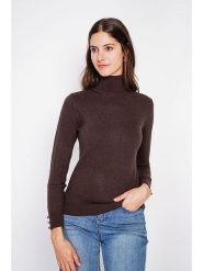 C& Jo Golf w kolorze brązowym rozmiar: 38. Brązowe swetry C& Jo, bez wzorów, ze splotem, klasyczne, bez ramiączek. Za 139.87 zł.