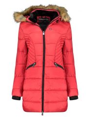 Geographical Norway Płaszcz pikowany w kolorze czerwonym rozmiar: L. Czerwone płaszcze Geographical Norway, l, bez wzorów, bez kaptura. Za 237.73 zł.