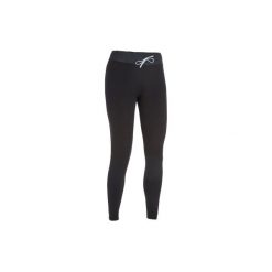 Legginsy UV surfing 500 damskie. Czarne legginsy OLAIAN, bez wzorów, z elastanu, sportowe. Za 59.99 zł.