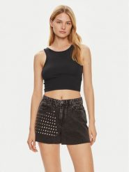 JDY Top Sofia 15275093 Czarny Cropped Fit. Czarne topy JDY, xl, bez wzorów, z bawełny, bez kołnierzyka, bez ramiączek. Za 29.99 zł.