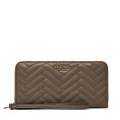 Duży Portfel Damski Guess. Brązowe portfele Guess, z aplikacjami. Za 219.99 zł.