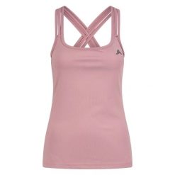 Damski tank top Euro-Star Adriana. Czerwone topy EURO-STAR, bez wzorów, eleganckie, bez kołnierzyka, bez ramiączek. Za 177.00 zł.