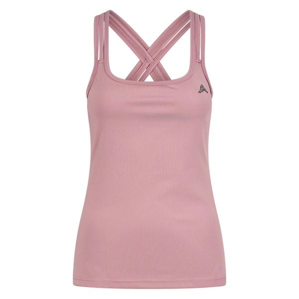 Damski tank top Euro-Star Adriana. Czerwone topy EURO-STAR, bez wzorów, eleganckie, bez kołnierzyka, bez ramiączek. Za 177.00 zł.