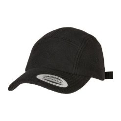 Polarowa Czapka Z Daszkiem Jockey. Czarne czapki z daszkiem FLEXFIT, bez wzorów, z dzianiny. Za 99.99 zł.