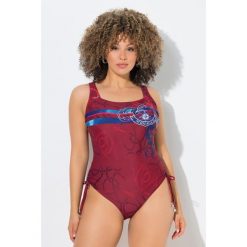 Damskie Strój kąpielowy miękkie miseczki ozdobne tasiemki ramiączka z regulacją. Brązowe stroje jednoczęściowe Ulla Popken, bez wzorów, z elastanu, sportowe. Za 239.99 zł.