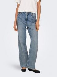 ONLY Dżinsy "Fatima" - Comfort fit - w kolorze błękitnym rozmiar: W29/L32. Niebieskie jeansy ONLY, l, z aplikacjami, z bawełny, z podwyższonym stanem. Za 101.70 zł.