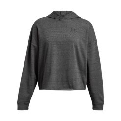 Damska bluza oversize z kapturem Under Armour Rival Terry. Czarne bluzy Under Armour, m, bez wzorów, z materiału, bez ramiączek, z kapturem. Za 260.40 zł.
