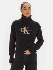 Calvin Klein Jeans Golf Chenille J20J224229 Czarny Regular Fit. Czarne swetry Calvin Klein Jeans, m, bez wzorów, z jeansu, bez ramiączek. Za 199.99 zł.