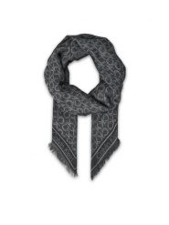Calvin Klein Chusta Aop Monogram Jacquard LV04F8054G Czarny. Czarne chusty Calvin Klein, bez wzorów, z materiału. Za 259.99 zł.