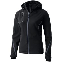 Kurtka damska Erima softshell fonction. Czarne kurtki przejściowe sportowe Erima, m, bez wzorów, z poliesteru, bez kaptura, trekkingowe. Za 417.50 zł.