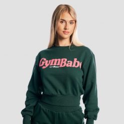 Bluza damska fitness bez kaptura Forest. Zielone bluzy GYMBEAM, m, bez wzorów, z bawełny, bez kaptura, na fitness i siłownię. Za 134.90 zł.