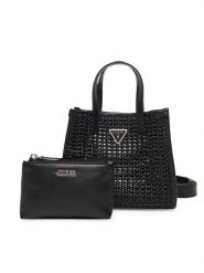 Guess Torebka Brigitta Mini HWWZ72 06770 Czarny. Czarne torebki klasyczne Guess, z aplikacjami, ze skóry, bez dodatków. Za 449.99 zł.