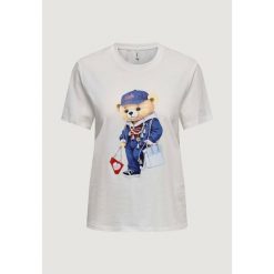 Koszulka crop top Kobieta ONLY Onlmaeve Life S/S Reg Tee Cs Jrs. Białe topy ONLY, s, bez wzorów, z bawełny, bez kołnierzyka, bez ramiączek. W wyprzedaży za 141.80 zł.