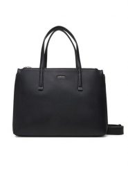 Calvin Klein Torebka Ck Must Tote Md LV04F3098G Czarny. Czarne torebki klasyczne Calvin Klein, bez wzorów, ze skóry, bez dodatków. Za 449.99 zł.