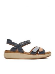 Lasocki Sandały CEO-WI23-TULIP-01 Granatowy. Niebieskie sandały Lasocki, bez wzorów, ze skóry, bez obcasa, na płaskiej podeszwie, bez zapięcia. Za 169.99 zł.