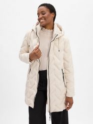 VG Pikowany płaszcz damski Kobiety biały jednolity, 40. Białe płaszcze VG, uniwersalny, bez wzorów, z puchu, bez kaptura. Za 999.95 zł.