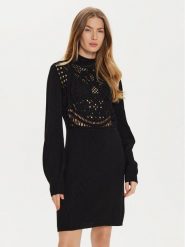 TWINSET Sukienka dzianinowa 242TP3470 Czarny Regular Fit. Czarne sukienki Twinset, l, bez wzorów, z dzianiny, bez kołnierzyka, bez ramiączek. Za 569.99 zł.